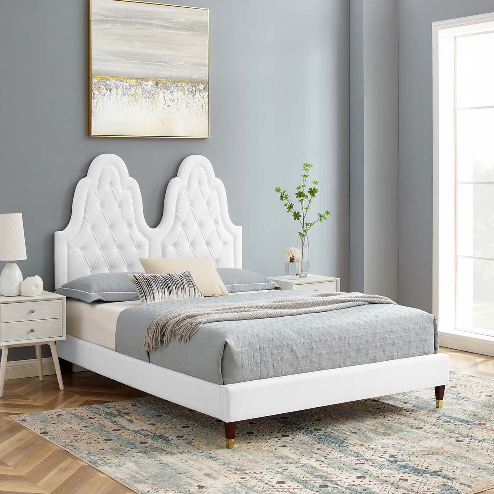 Modway Alexandria Tufted Performance Velvet Full Platform Bed - MOD-6935 | Beds | Modishstore - 55
