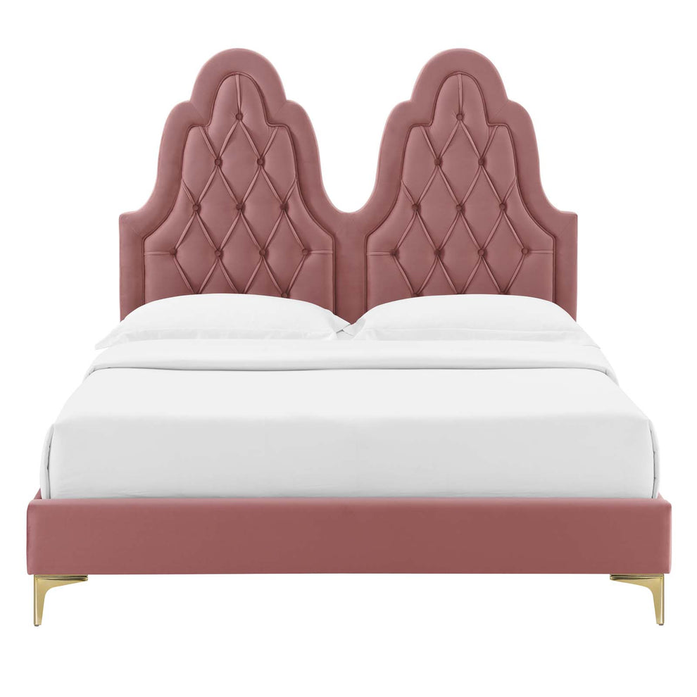 Modway Alexandria Tufted Performance Velvet King Platform Bed - MOD-6937 | Beds | Modishstore - 15