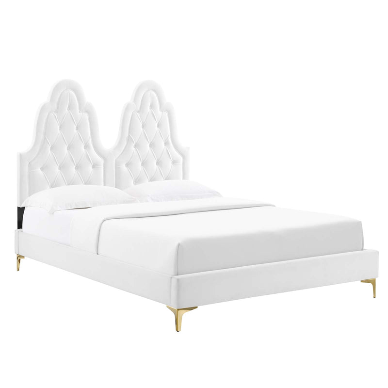 Modway Alexandria Tufted Performance Velvet King Platform Bed - MOD-6937 | Beds | Modishstore - 58