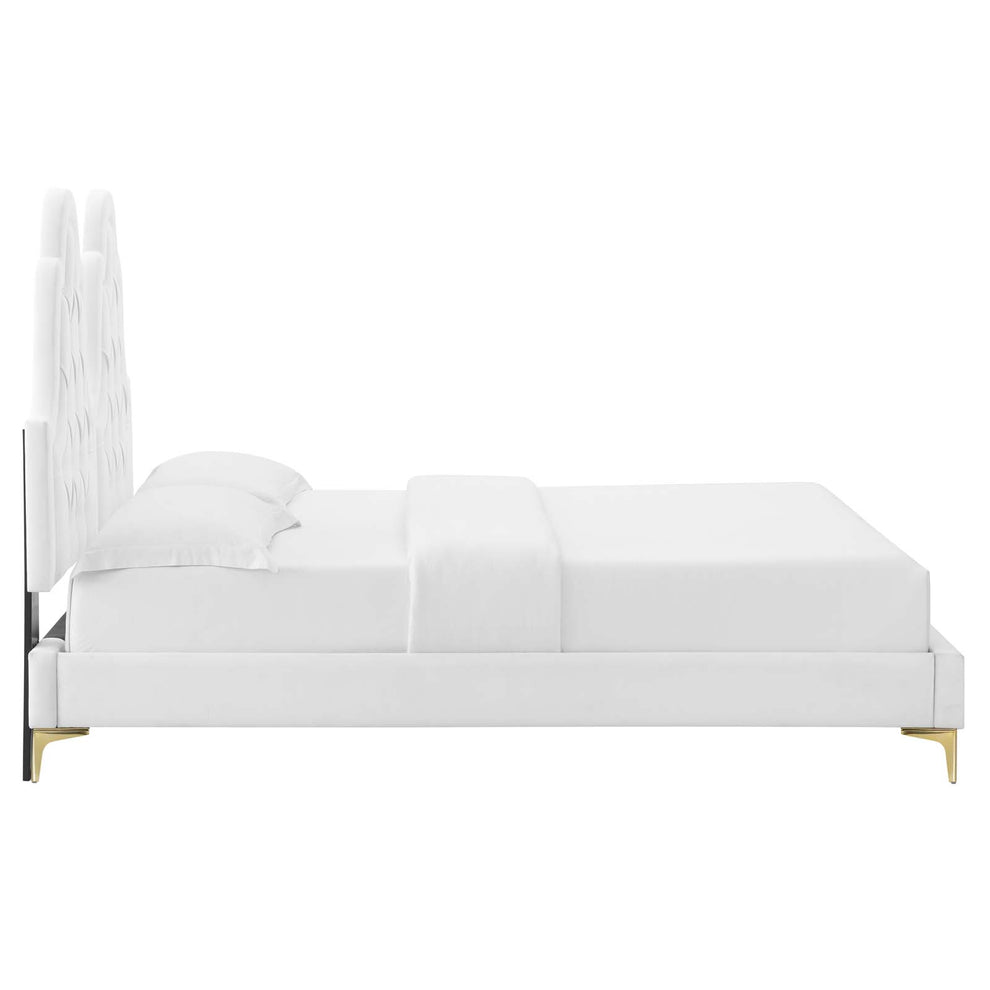 Modway Alexandria Tufted Performance Velvet King Platform Bed - MOD-6937 | Beds | Modishstore - 62
