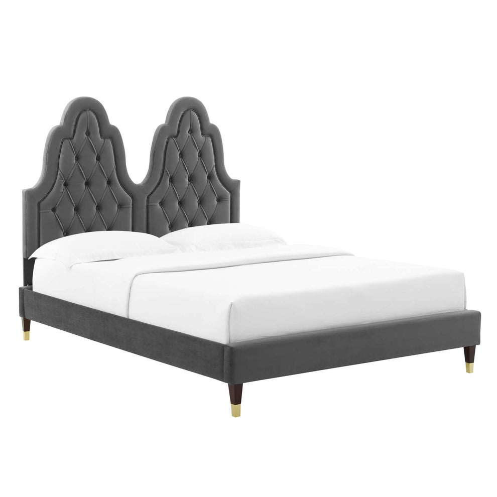 Modway Alexandria Tufted Performance Velvet King Platform Bed - MOD-6938 | Beds | Modishstore - 2