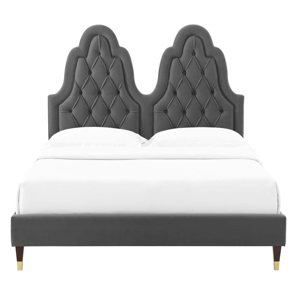 Modway Alexandria Tufted Performance Velvet King Platform Bed - MOD-6938 | Beds | Modishstore - 7