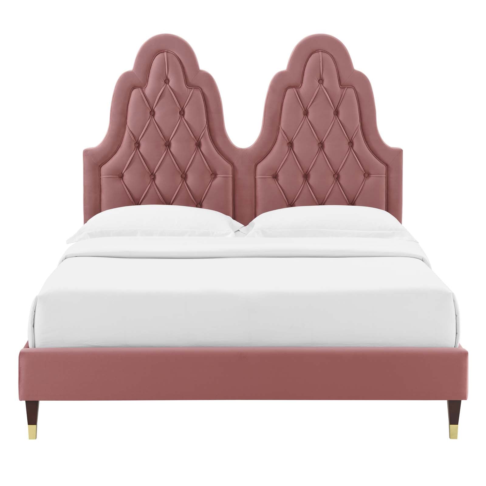 Modway Alexandria Tufted Performance Velvet King Platform Bed - MOD-6938 | Beds | Modishstore - 15