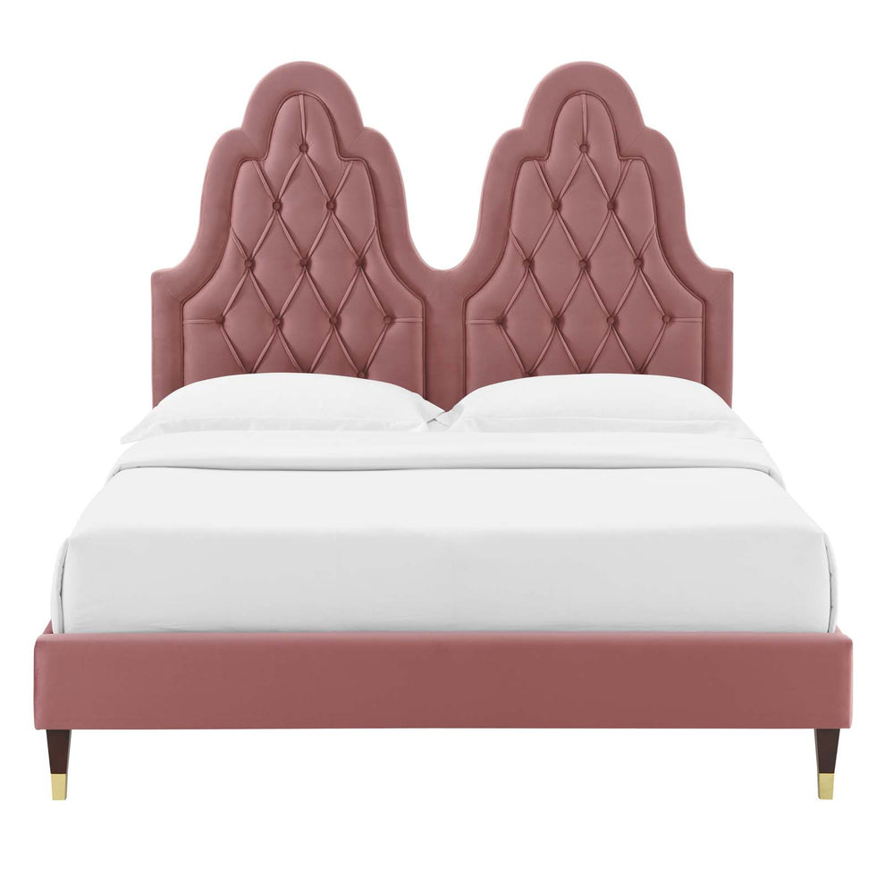 Modway Alexandria Tufted Performance Velvet King Platform Bed - MOD-6938 | Beds | Modishstore - 15