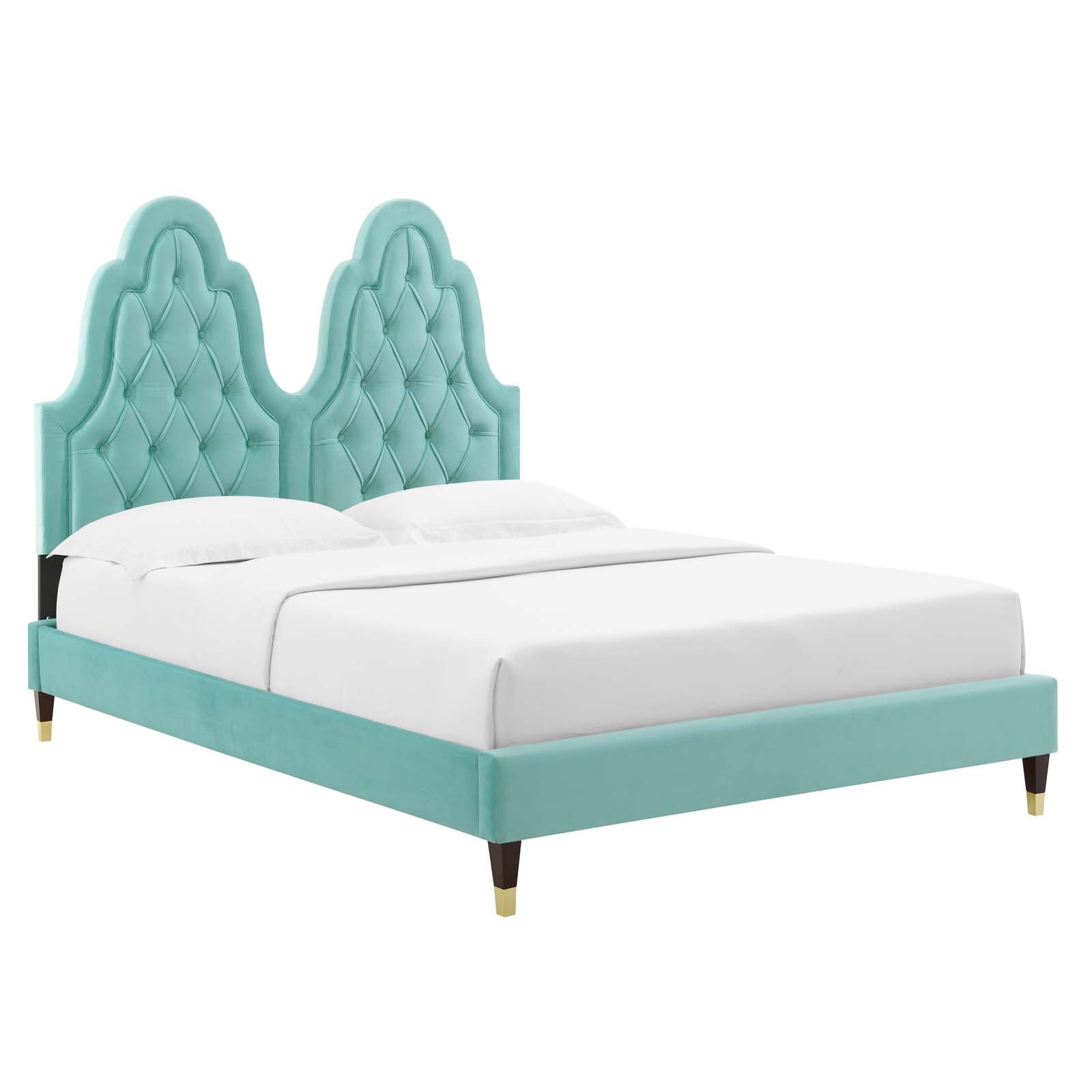 Modway Alexandria Tufted Performance Velvet King Platform Bed - MOD-6938 | Beds | Modishstore - 26