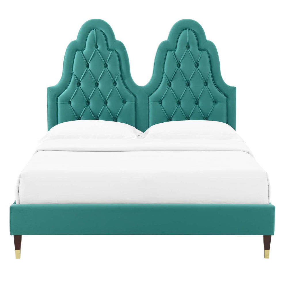 Modway Alexandria Tufted Performance Velvet King Platform Bed - MOD-6938 | Beds | Modishstore - 56