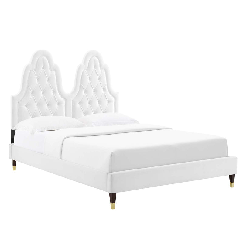 Modway Alexandria Tufted Performance Velvet King Platform Bed - MOD-6938 | Beds | Modishstore - 58