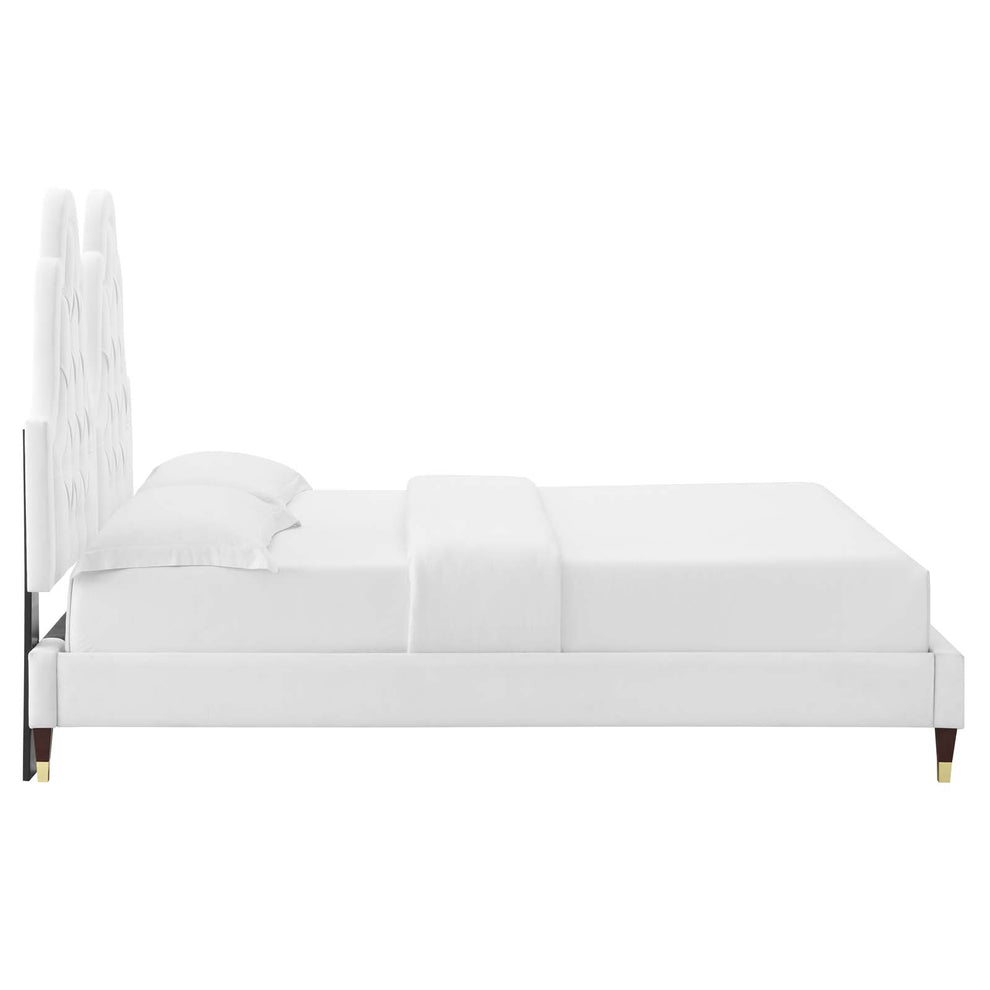 Modway Alexandria Tufted Performance Velvet King Platform Bed - MOD-6938 | Beds | Modishstore - 62