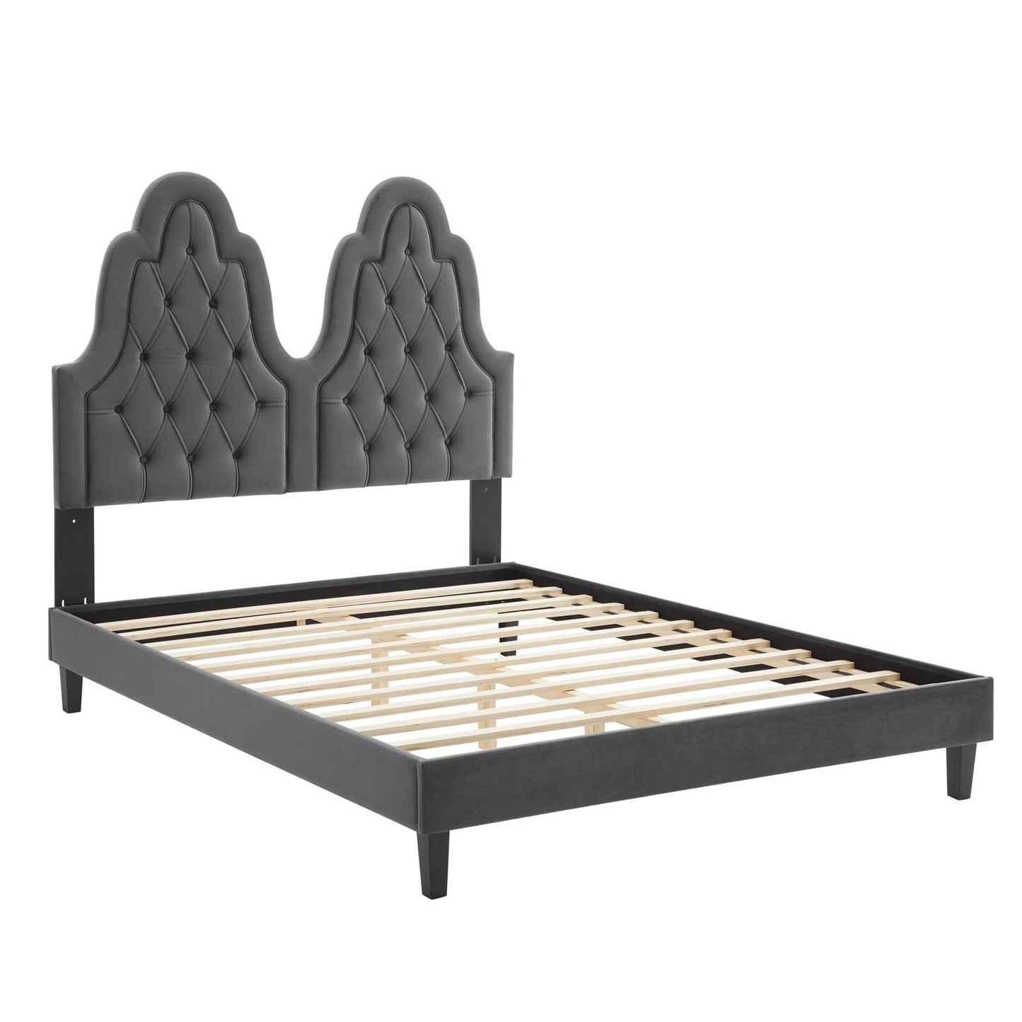Modway Alexandria Tufted Performance Velvet King Platform Bed - MOD-6939 | Beds | Modishstore - 3