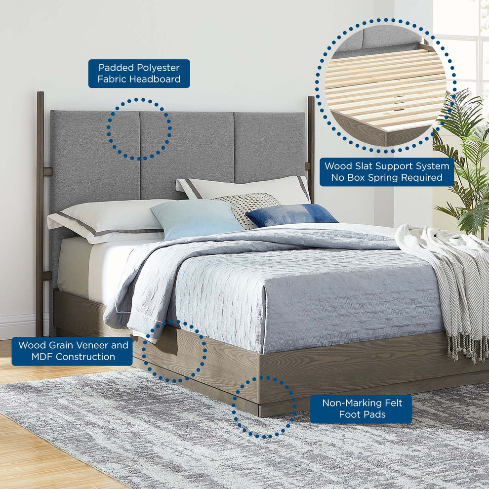 Merritt 3 Piece Upholstered Bedroom Set By Modway - MOD-6955 | Bedroom Sets | Modishstore - 7