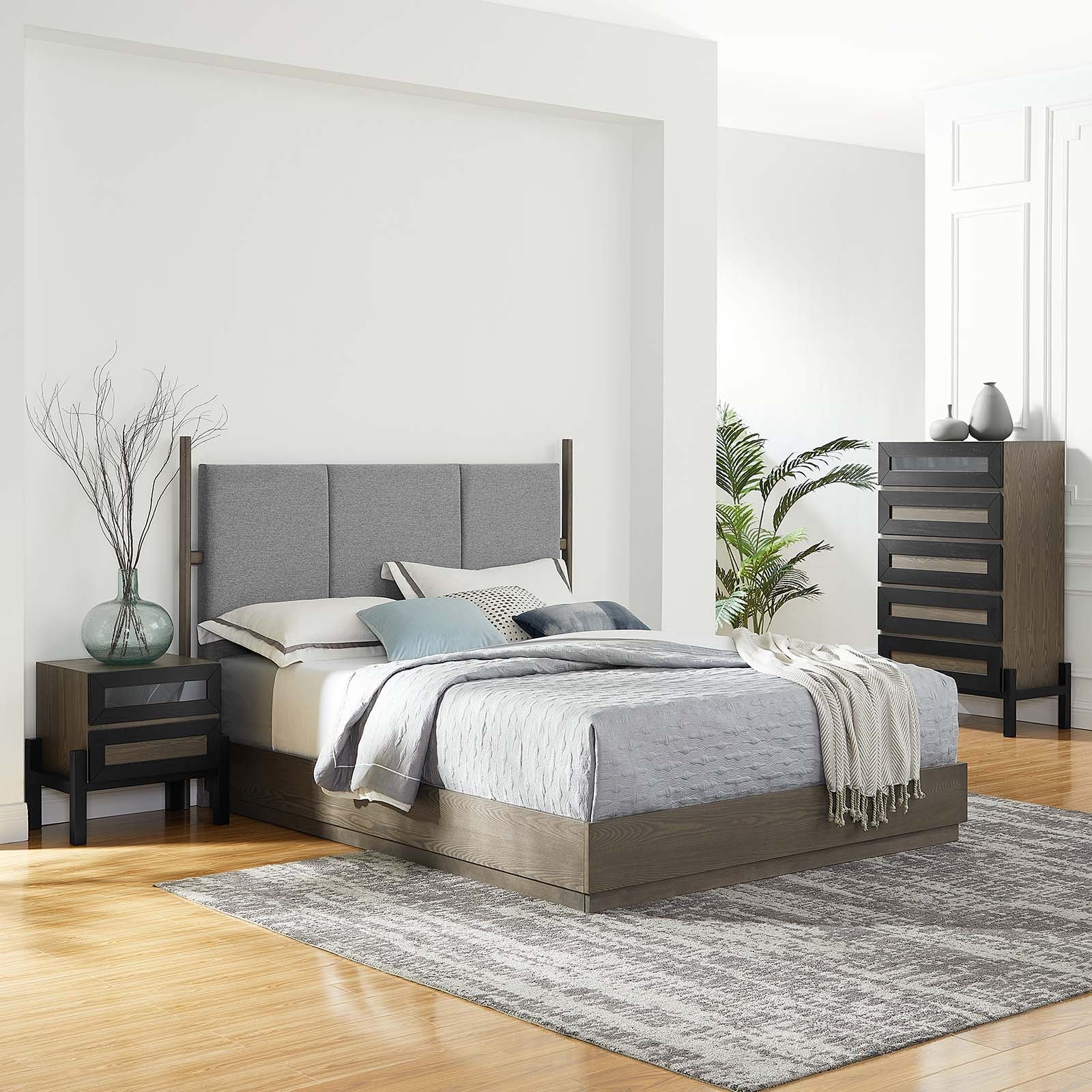 Merritt 3 Piece Upholstered Bedroom Set By Modway | Bedroom Sets | Modishstore - 7