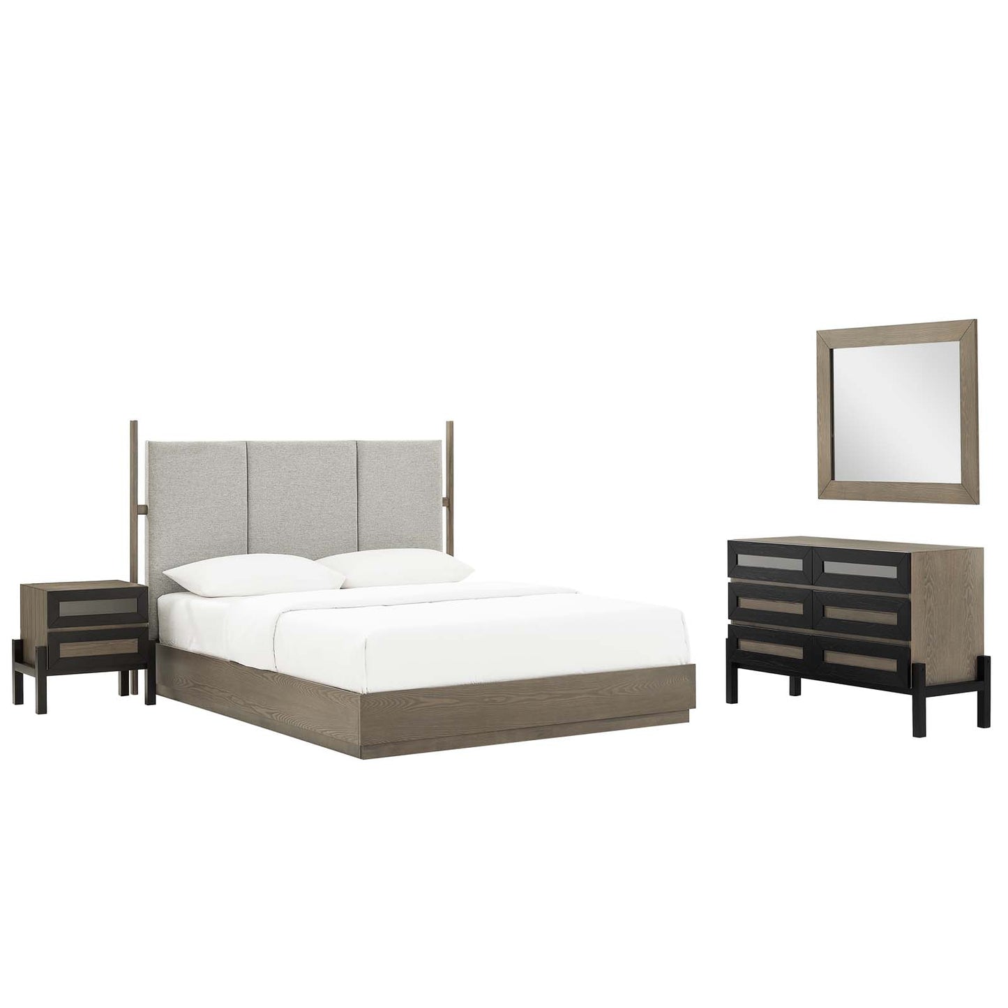 Merritt 4 Piece Upholstered Bedroom Set By Modway - MOD-6957 | Bedroom Sets | Modishstore - 2