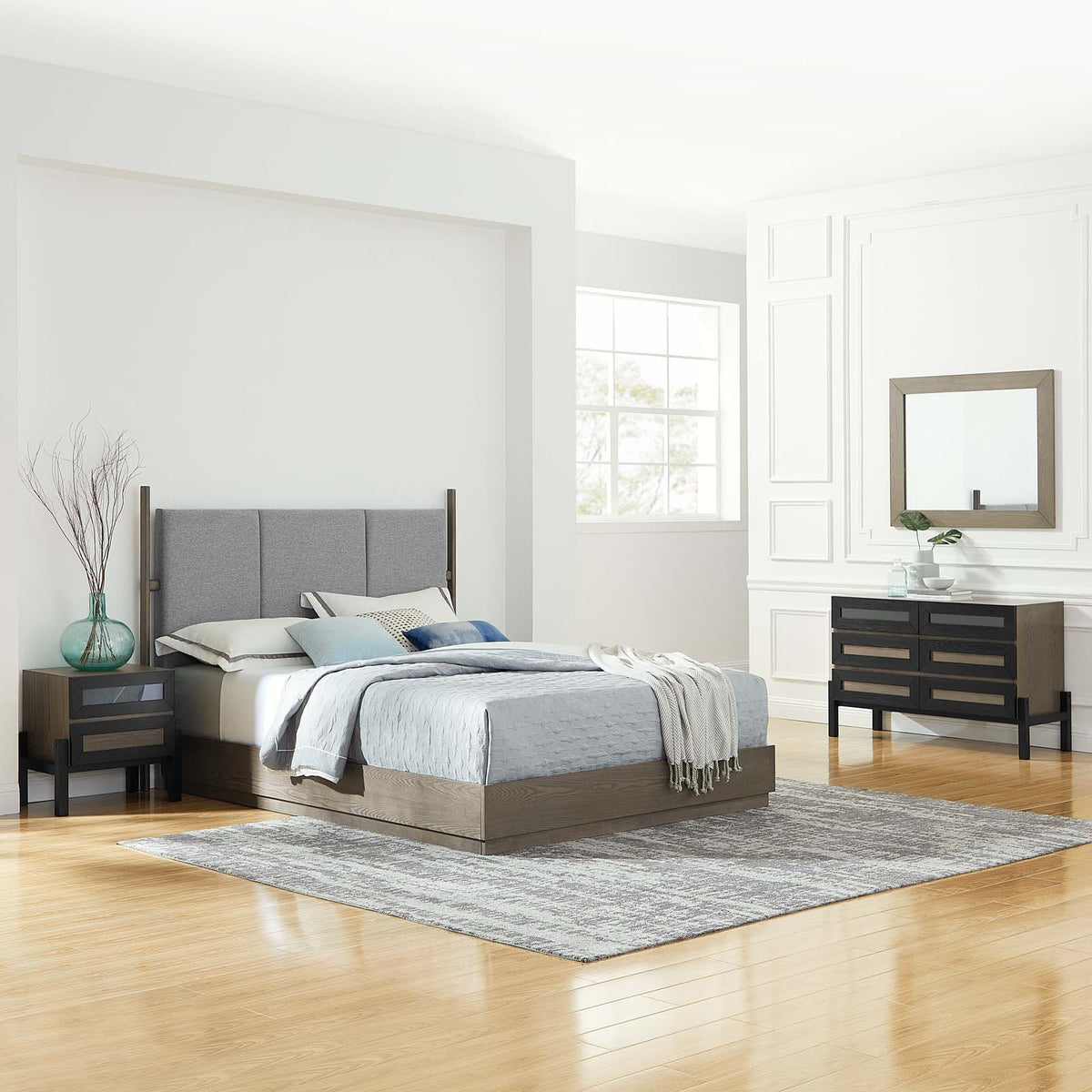 Merritt 4 Piece Upholstered Bedroom Set By Modway - MOD-6957 | Bedroom Sets | Modishstore - 1
