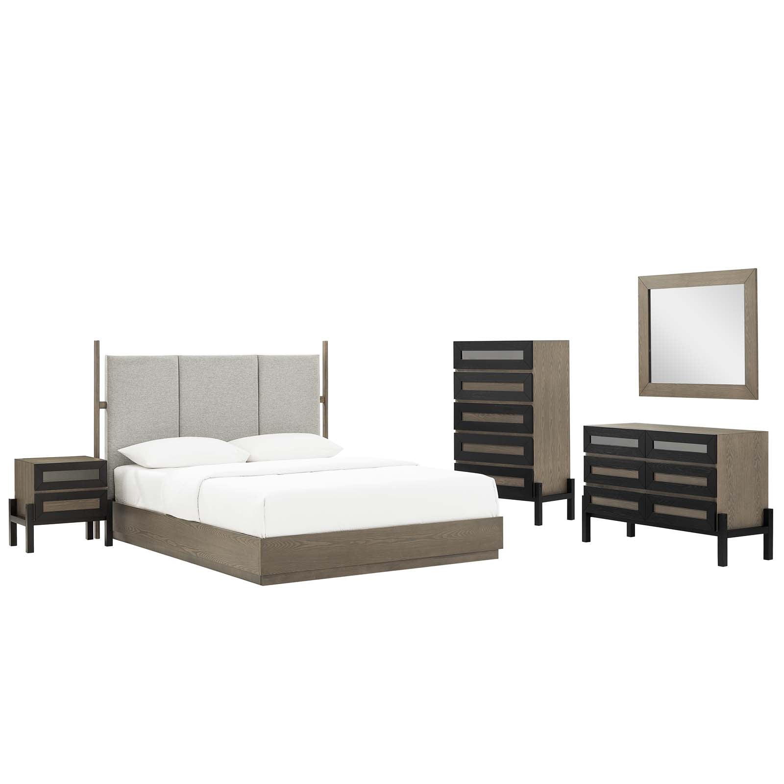 Merritt 5 Piece Upholstered Bedroom Set By Modway - MOD-6959 | Bedroom Sets | Modishstore - 2