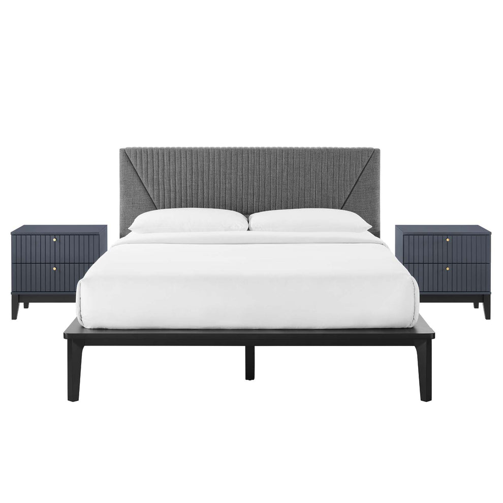 Dakota 3 Piece Upholstered Bedroom Set By Modway - MOD-6961 | Bedroom Sets | Modishstore - 2