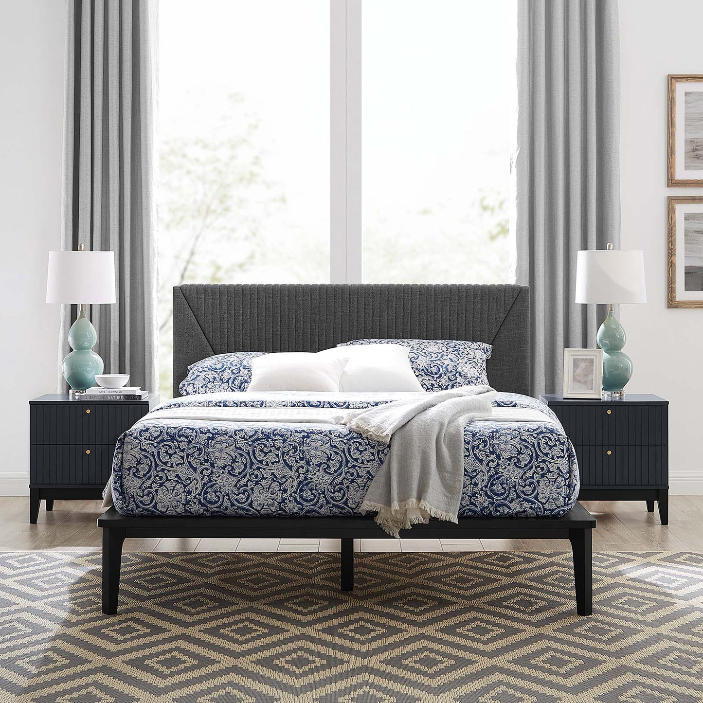 Dakota 3 Piece Upholstered Bedroom Set By Modway - MOD-6961 | Bedroom Sets | Modishstore - 1