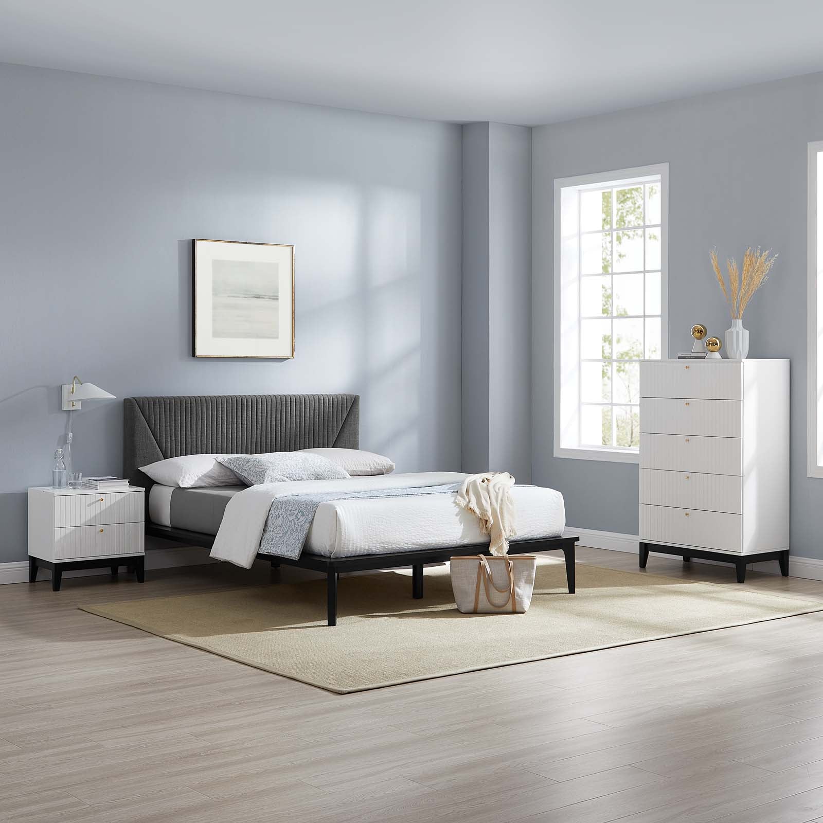 Dakota 3 Piece Upholstered Bedroom Set By Modway - MOD-6962 | Bedroom Sets | Modishstore - 24