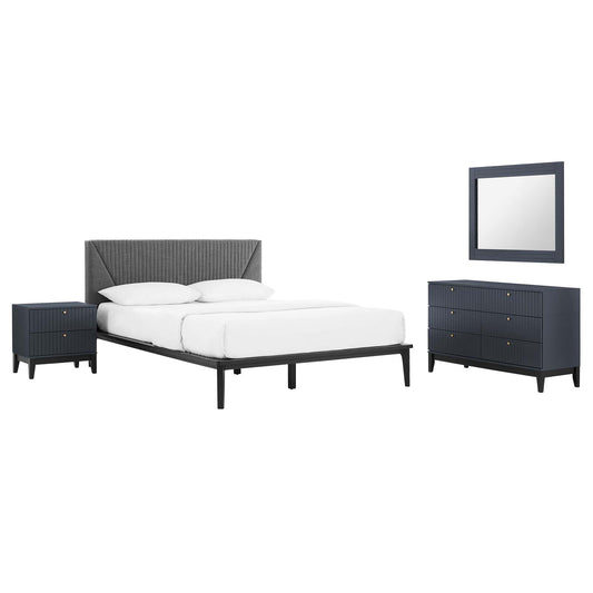 Dakota 4 Piece Upholstered Bedroom Set By Modway | Bedroom Sets | Modishstore