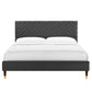 Leah Chevron Tufted Performance Velvet Queen Platform Bed By Modway - MOD-6969 | Beds | Modishstore - 4