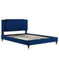Zahra Channel Tufted Performance Velvet Queen Platform Bed By Modway - MOD-6970 | Beds | Modishstore - 20
