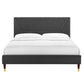 Yasmine Channel Tufted Performance Velvet Queen Platform Bed By Modway - MOD-6972 | Beds | Modishstore - 4