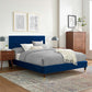 Yasmine Channel Tufted Performance Velvet Queen Platform Bed By Modway - MOD-6972 | Beds | Modishstore - 24