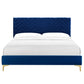 Leah Chevron Tufted Performance Velvet Queen Platform Bed By Modway - MOD-6977 | Beds | Modishstore - 19