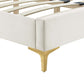 Leah Chevron Tufted Performance Velvet Queen Platform Bed By Modway - MOD-6977 | Beds | Modishstore - 29