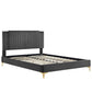 Zahra Channel Tufted Performance Velvet Queen Platform Bed By Modway - MOD-6978 | Beds | Modishstore - 5