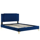Zahra Channel Tufted Performance Velvet Queen Platform Bed By Modway - MOD-6978 | Beds | Modishstore - 20