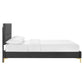 Yasmine Channel Tufted Performance Velvet Queen Platform Bed By Modway - MOD-6980 | Beds | Modishstore - 3