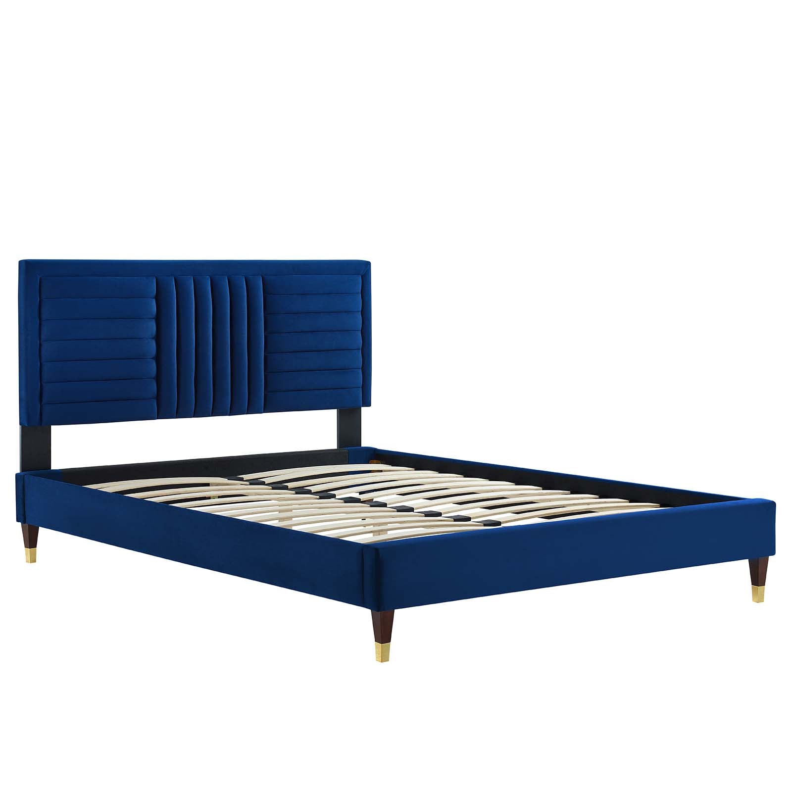 Sofia Channel Tufted Performance Velvet Twin Platform Bed By Modway - MOD-6983 | Beds | Modishstore - 20