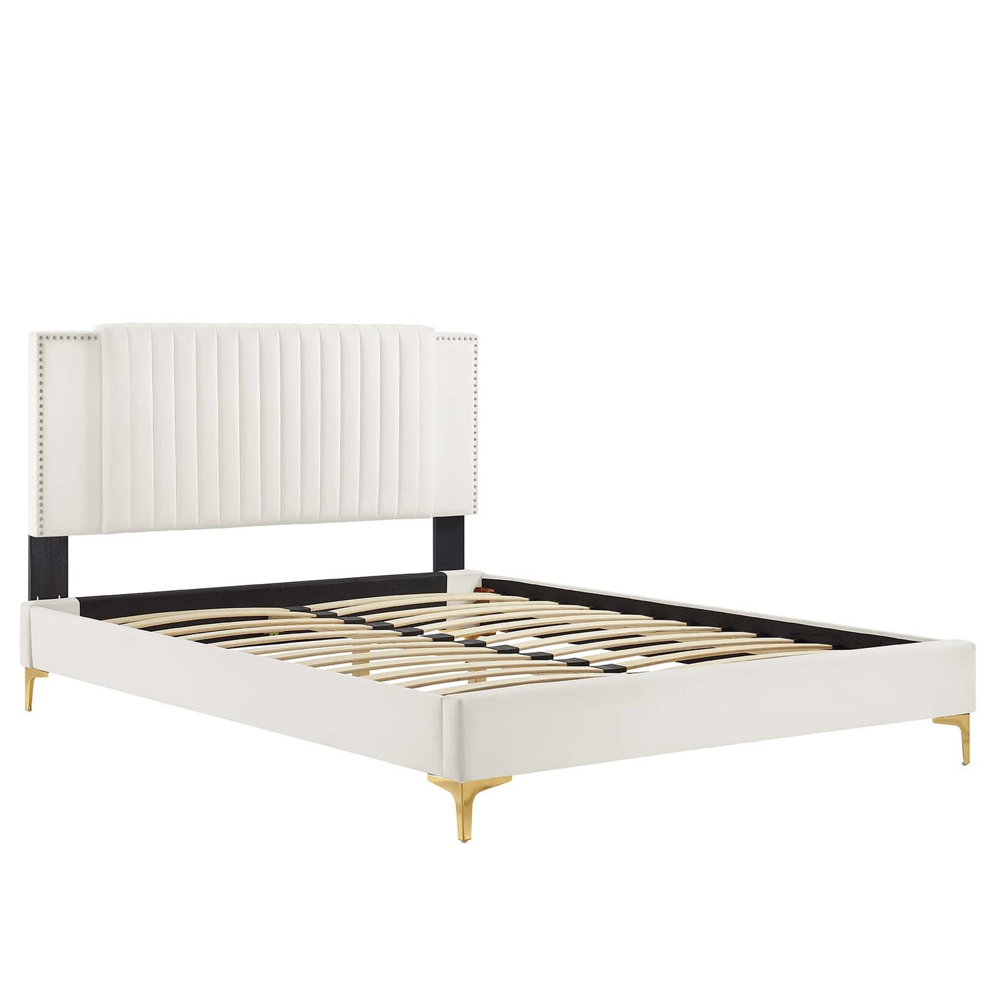 Zahra Channel Tufted Performance Velvet Twin Platform Bed By Modway - MOD-6990 | Beds | Modishstore - 28