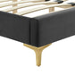 Yasmine Channel Tufted Performance Velvet Twin Platform Bed By Modway - MOD-6992 | Beds | Modishstore - 6