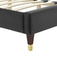 Leah Chevron Tufted Performance Velvet Full Platform Bed By Modway - MOD-6993 | Beds | Modishstore - 6