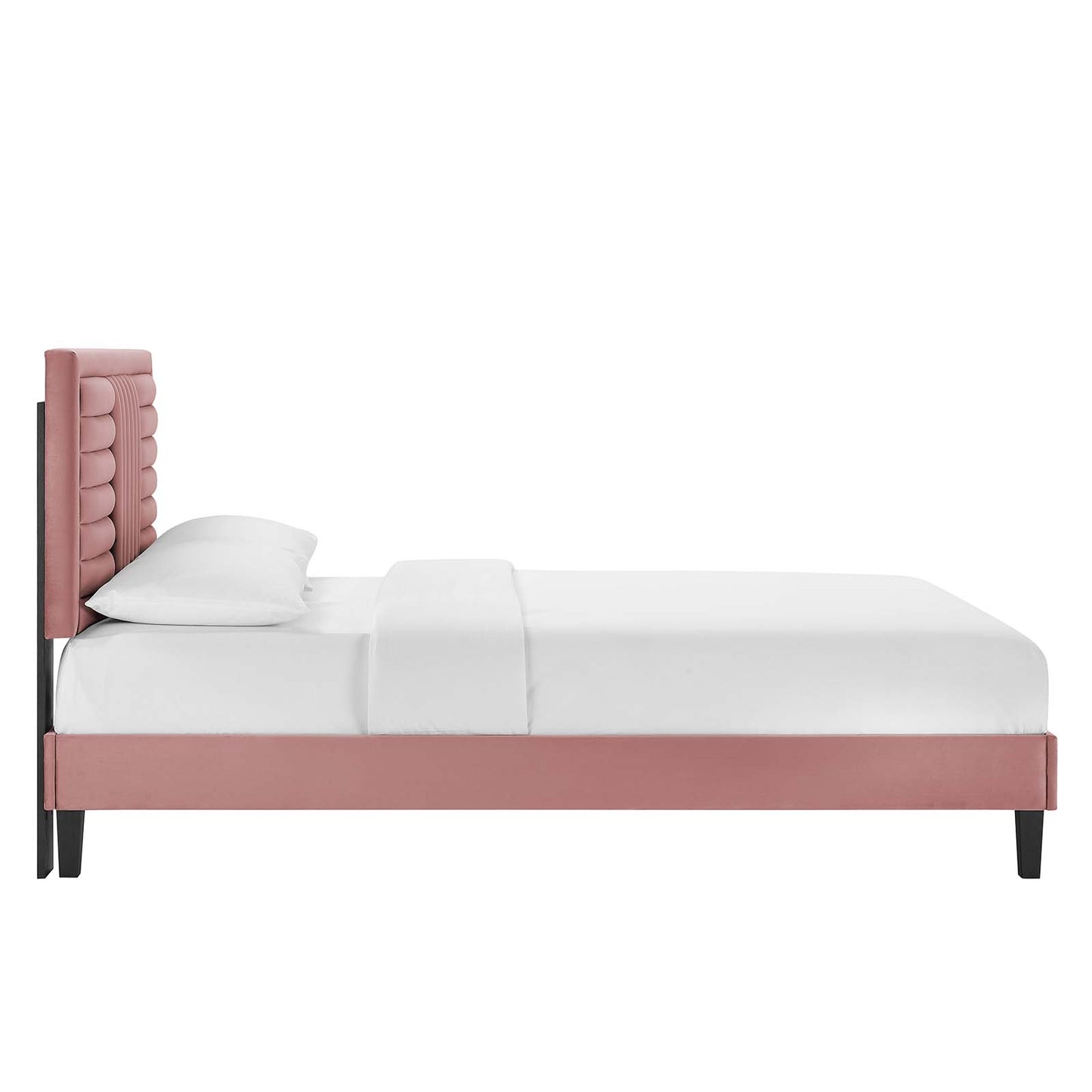 Sofia Channel Tufted Performance Velvet Full Platform Bed By Modway - MOD-6999 | Beds | Modishstore - 11