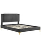 Zahra Channel Tufted Performance Velvet Full Platform Bed By Modway - MOD-7002 | Beds | Modishstore - 5