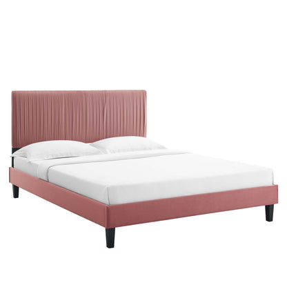 Modway Peyton Performance Velvet King Platform Bed - MOD-7026 | Beds | Modishstore - 6