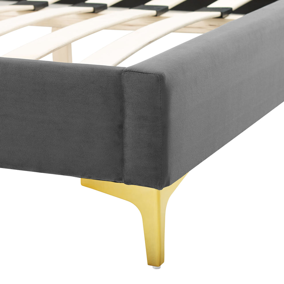 Sunny Performance Velvet Twin Bed By Modway - MOD-7027 | Beds | Modishstore - 6