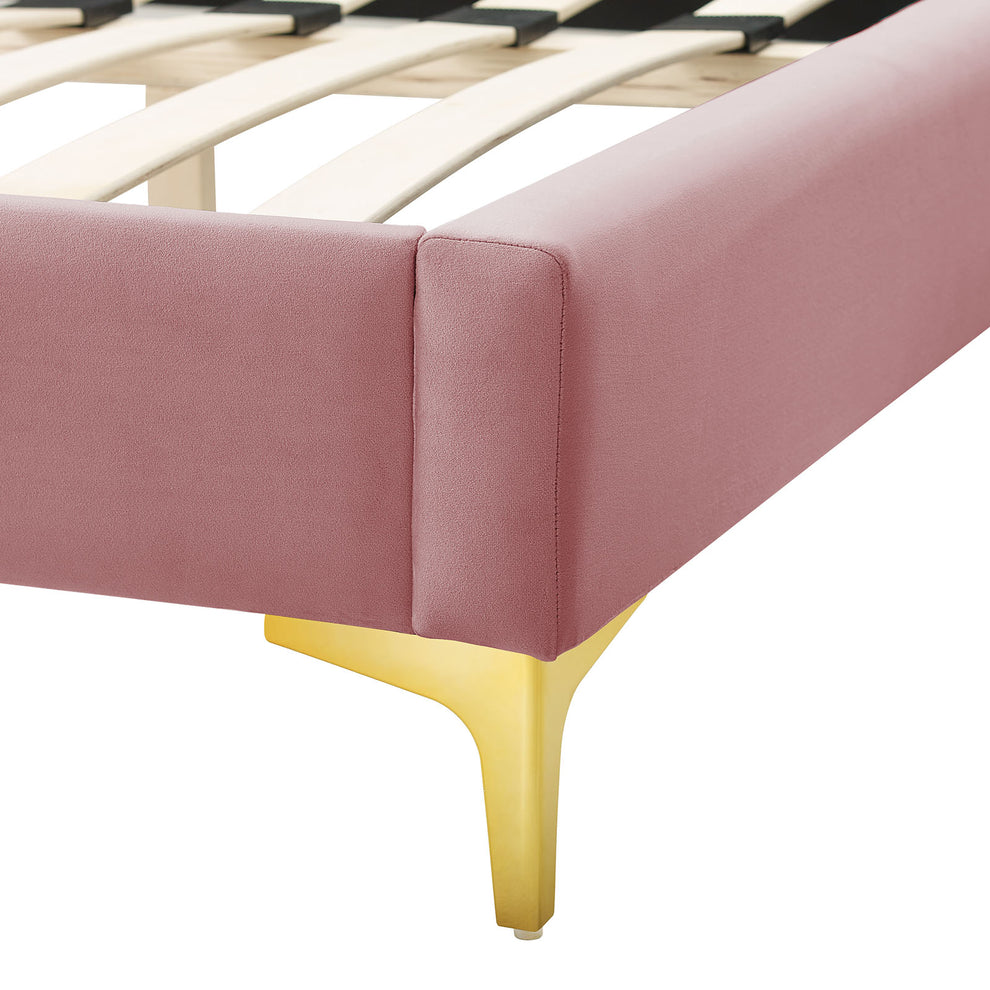 Sunny Performance Velvet Twin Bed By Modway - MOD-7027 | Beds | Modishstore - 15