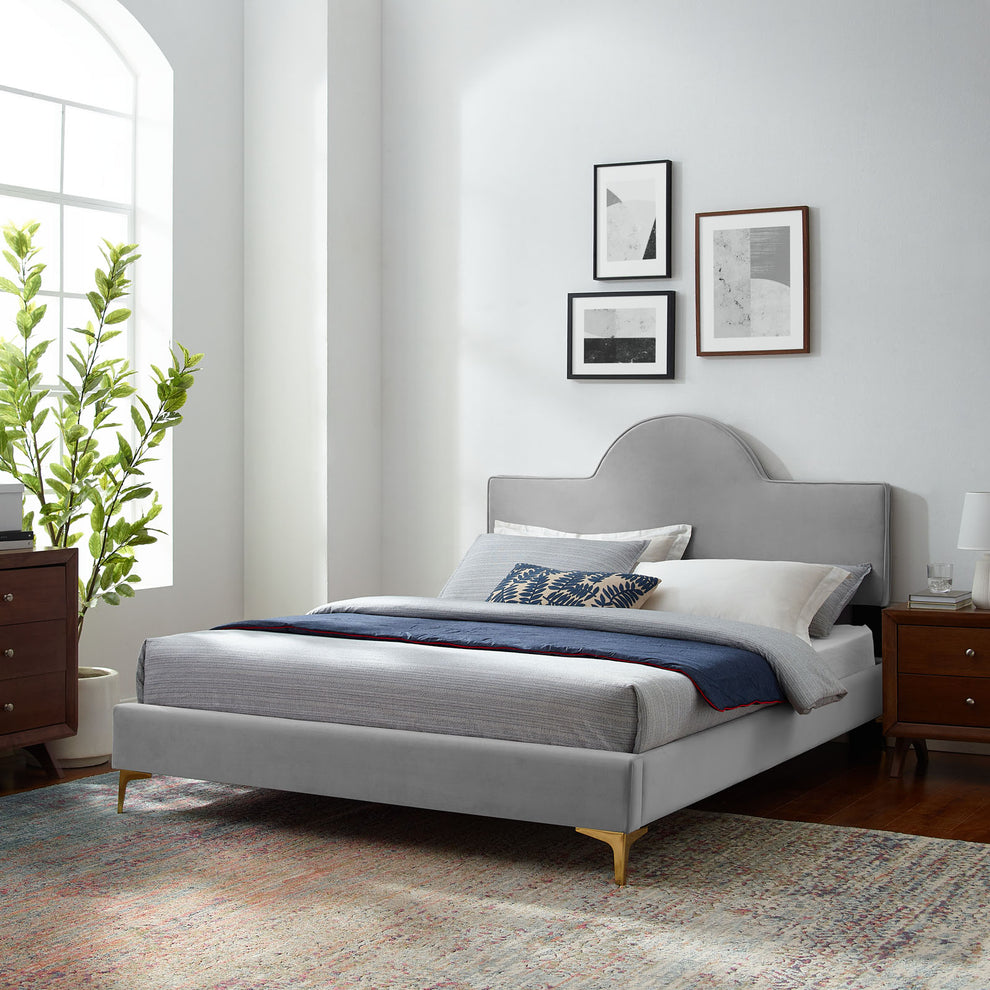 Sunny Performance Velvet Twin Bed By Modway - MOD-7027 | Beds | Modishstore - 20