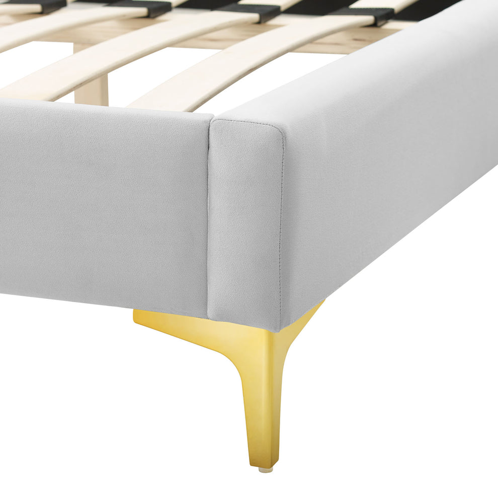 Sunny Performance Velvet Twin Bed By Modway - MOD-7027 | Beds | Modishstore - 24