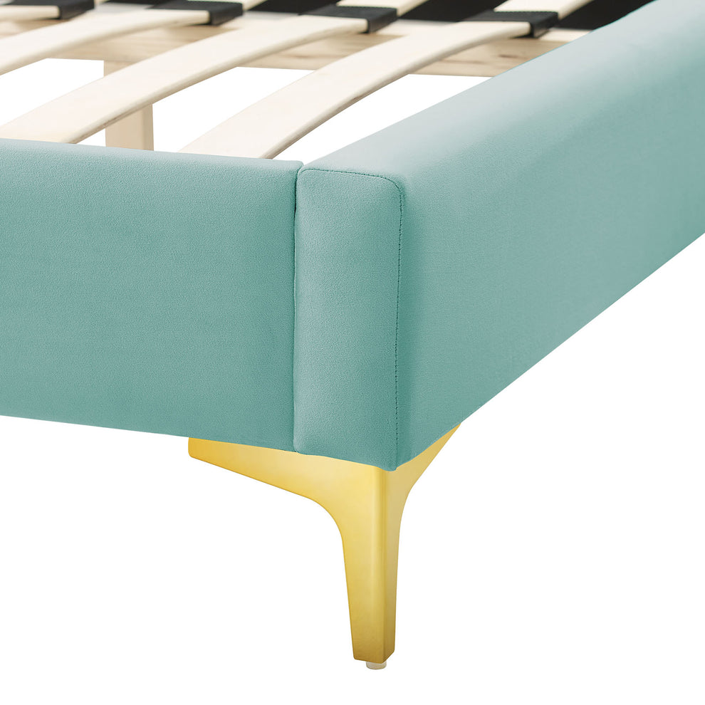 Sunny Performance Velvet Twin Bed By Modway - MOD-7027 | Beds | Modishstore - 33