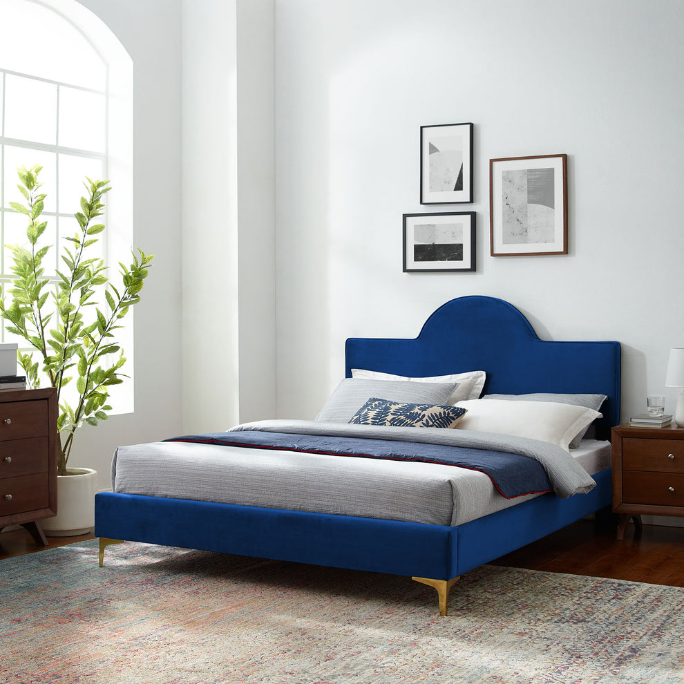 Sunny Performance Velvet Twin Bed By Modway - MOD-7027 | Beds | Modishstore - 38