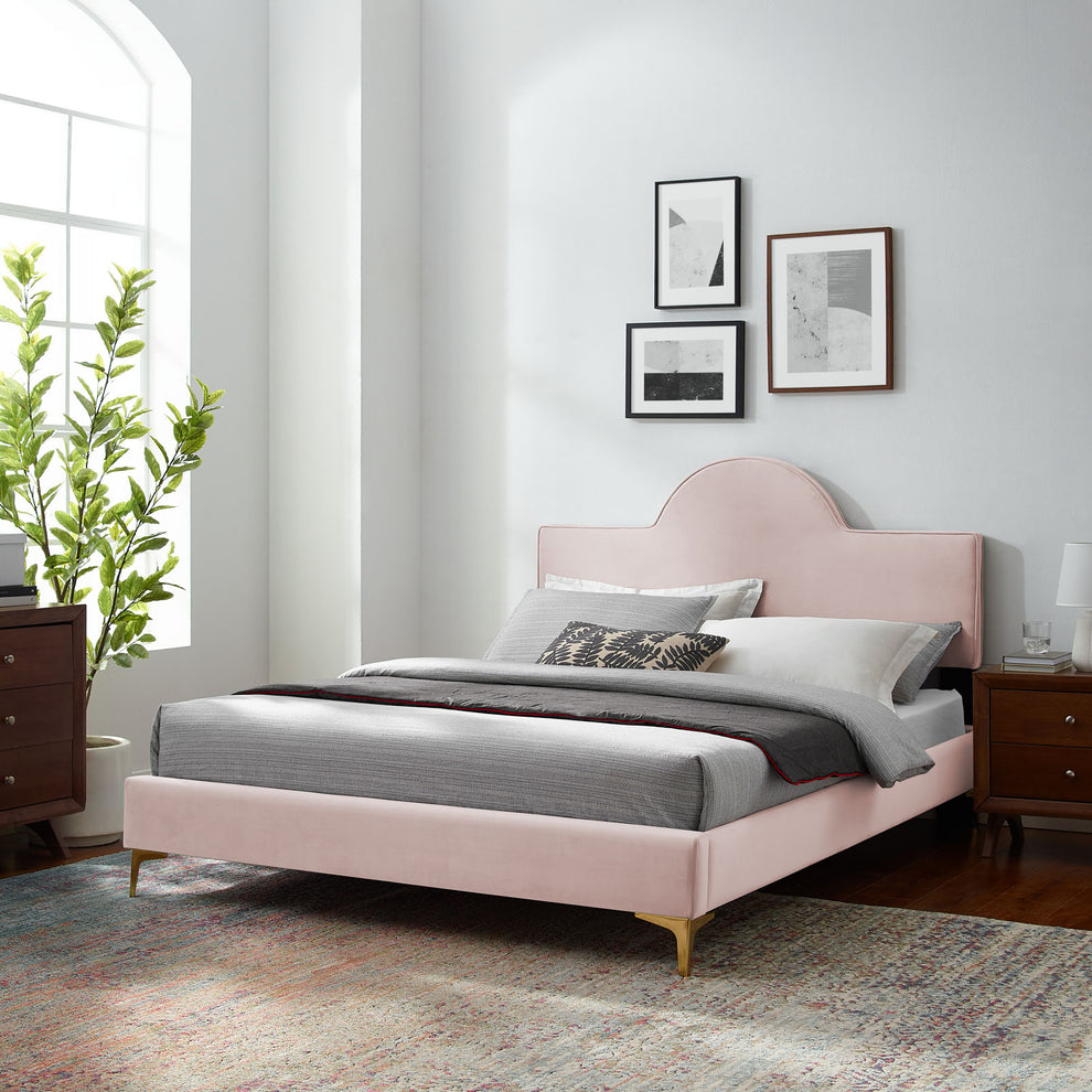 Sunny Performance Velvet Twin Bed By Modway - MOD-7027 | Beds | Modishstore - 47