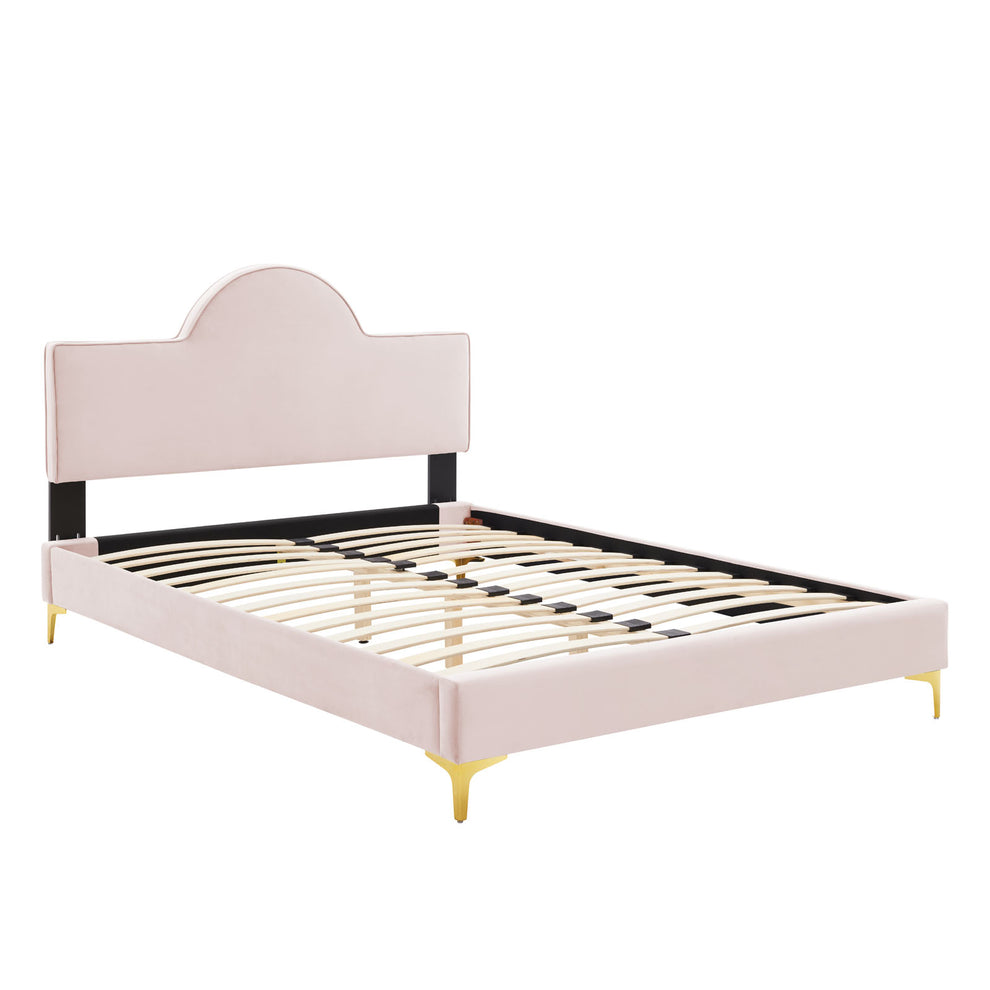 Sunny Performance Velvet Twin Bed By Modway - MOD-7027 | Beds | Modishstore - 48