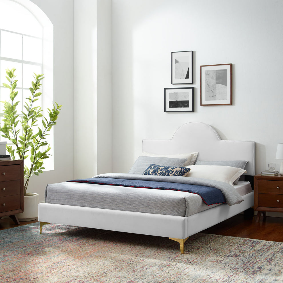 Sunny Performance Velvet Twin Bed By Modway - MOD-7027 | Beds | Modishstore - 65