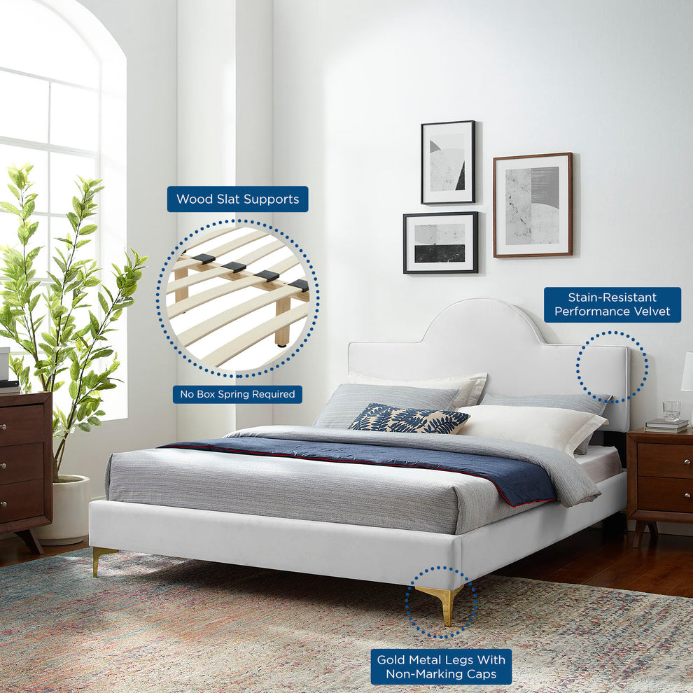 Sunny Performance Velvet Full Bed By Modway - MOD-7028 | Beds | Modishstore - 72