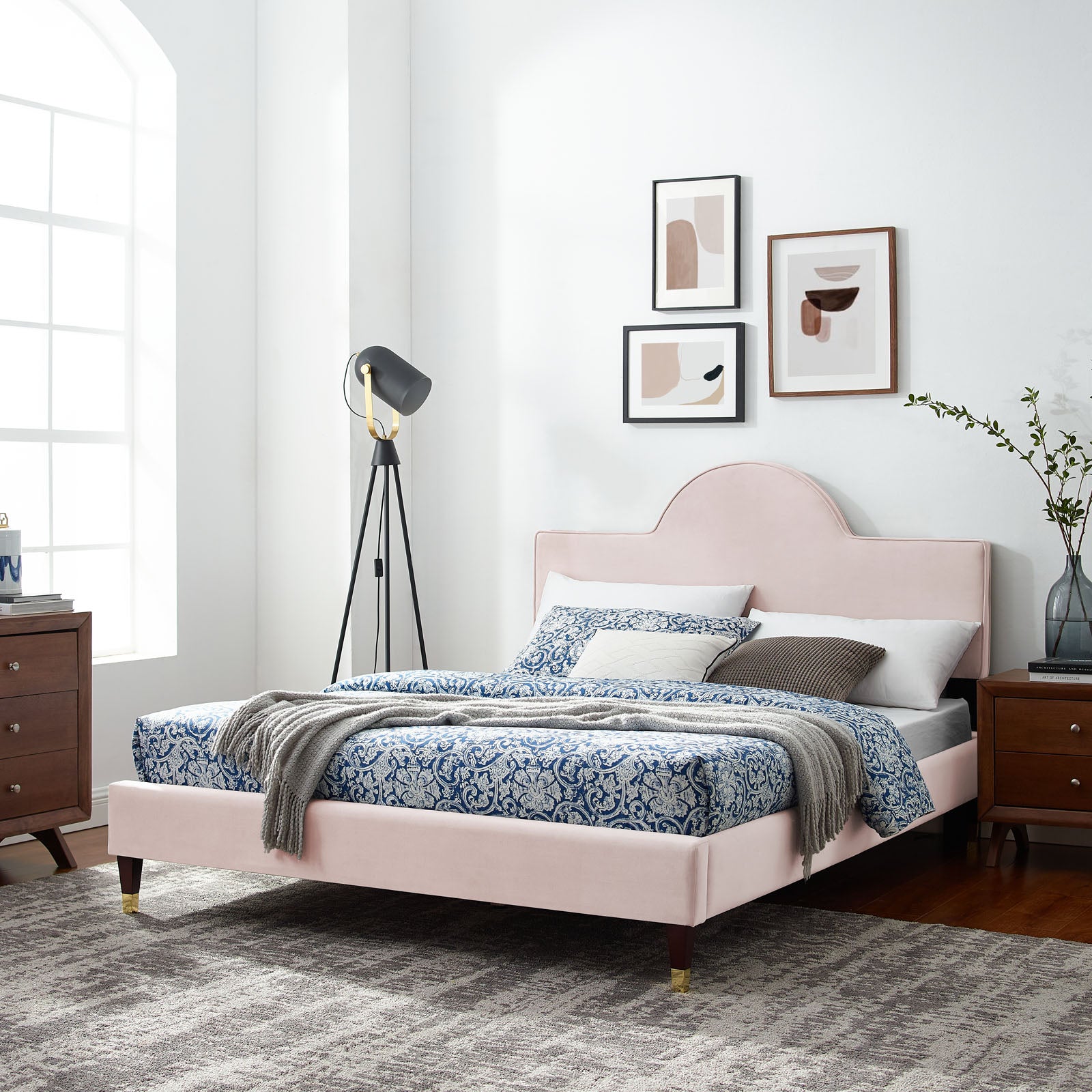 Aurora Performance Velvet Twin Bed By Modway | Beds | Modishstore-47
