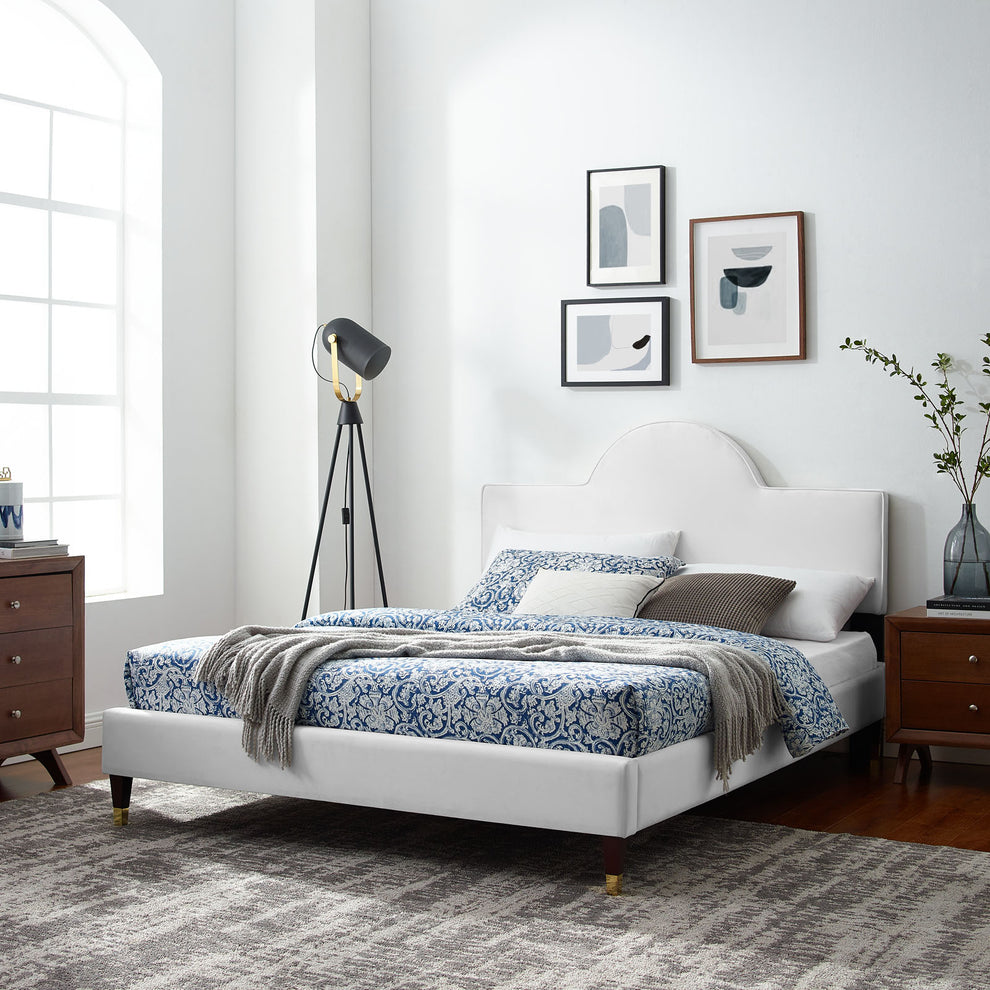 Aurora Performance Velvet King Bed By Modway - MOD-7032 | Beds | Modishstore - 65